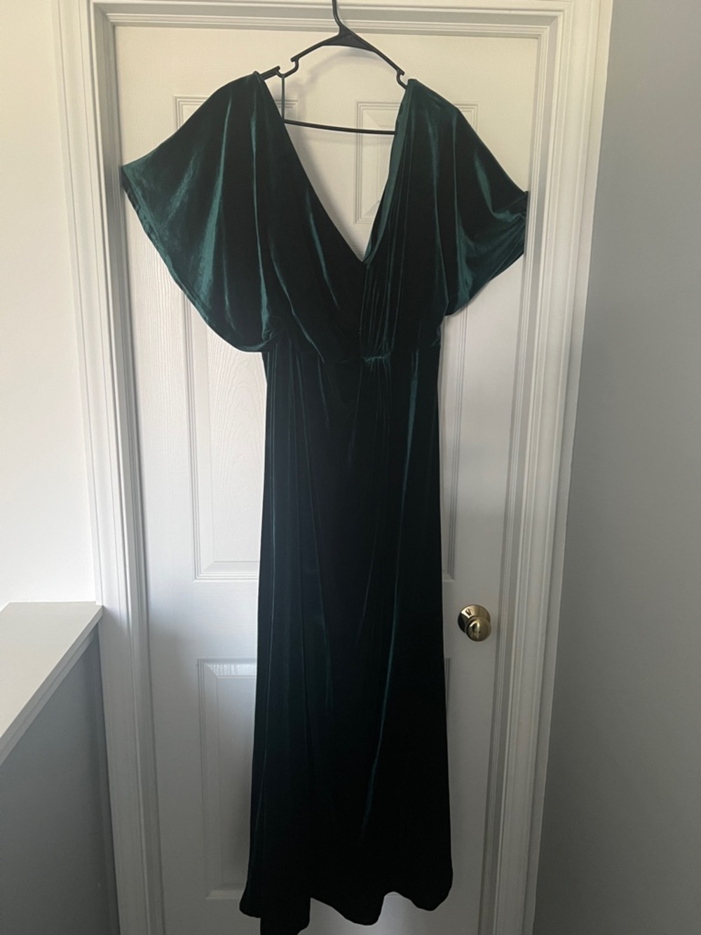 Revelry Deep Emerald Green Velvet Maxi Dress